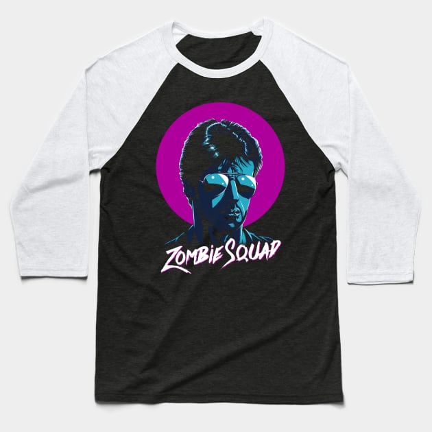 Zombie Squad Baseball T-Shirt by ddjvigo